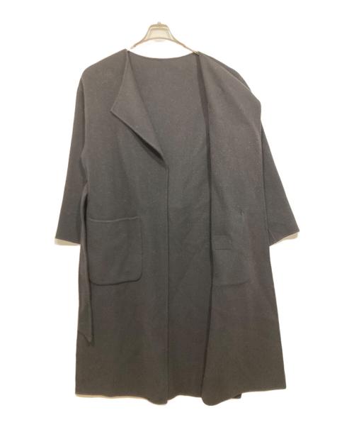 Diagram（ダイアグラム）Diagram (ダイアグラム) MANTECO (マンテコ) ノーカラーロングコート ブラック サイズ:36の古着・服飾アイテム