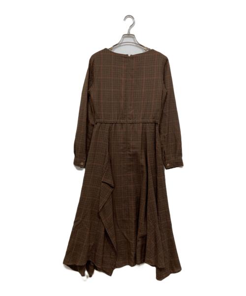 Diagram（ダイアグラム）Diagram (ダイアグラム) ダブルボタンベルトワンピース ブラウン サイズ:36の古着・服飾アイテム