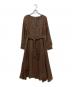 Diagram（ダイアグラム）の古着「ダブルボタンベルトワンピース」｜ブラウン
