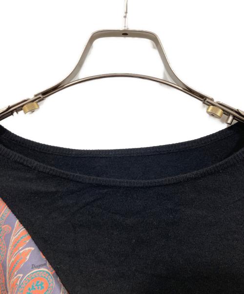 Diagram（ダイアグラム）Diagram (ダイアグラム) サイドスカーフニットトップ ブラック サイズ:36の古着・服飾アイテム