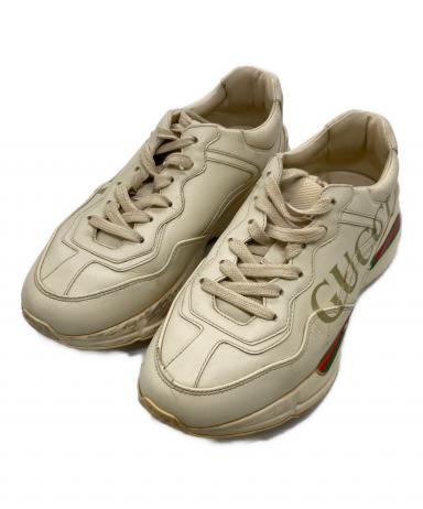 中古・古着通販】GUCCI (グッチ) ライトン ロゴ スニーカー ベージュ
