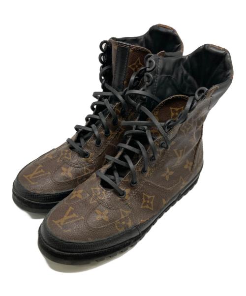 LOUIS VUITTON（ルイ ヴィトン）LOUIS VUITTON (ルイ ヴィトン) ハイカットモノブラムブーツ ブラウン サイズ:37の古着・服飾アイテム