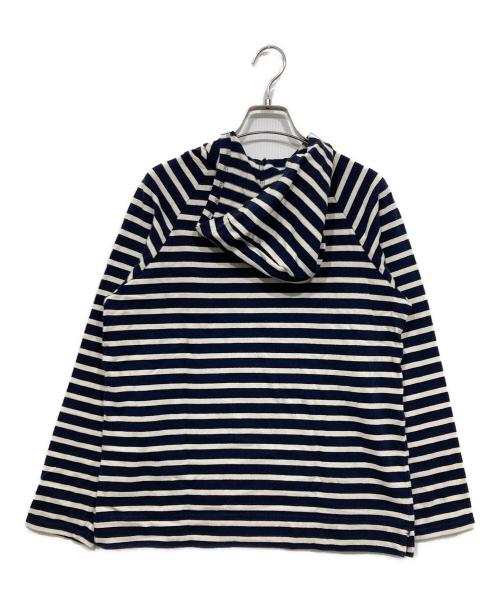 SAINT JAMES（セントジェームス）SAINT JAMES (セントジェームス) ボーダープルオーバーパーカー ネイビー×ホワイト サイズ:Mの古着・服飾アイテム