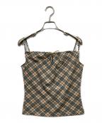 BURBERRY BLUE LABELバーバリーロンドンブルーレーベル）の古着「ノヴァチェック キャミソール」｜ベージュ
