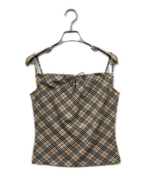 BURBERRY BLUE LABEL（バーバリー ブルー レーベル）BURBERRY BLUE LABEL (バーバリーロンドンブルーレーベル) ノヴァチェック キャミソール ベージュ サイズ:Mの古着・服飾アイテム