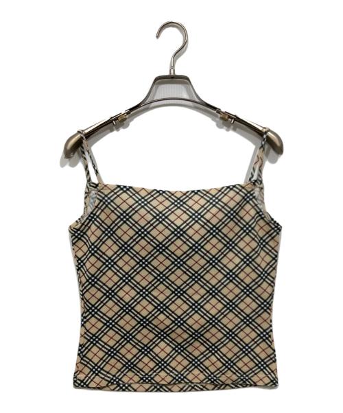 BURBERRY BLUE LABEL（バーバリー ブルー レーベル）BURBERRY BLUE LABEL (バーバリーロンドンブルーレーベル) ノヴァチェック キャミソール ベージュ サイズ:Mの古着・服飾アイテム