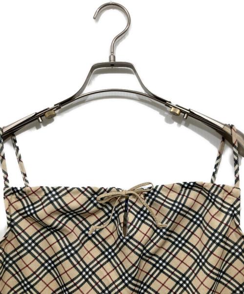 BURBERRY BLUE LABEL（バーバリー ブルー レーベル）BURBERRY BLUE LABEL (バーバリーロンドンブルーレーベル) ノヴァチェック キャミソール ベージュ サイズ:Mの古着・服飾アイテム