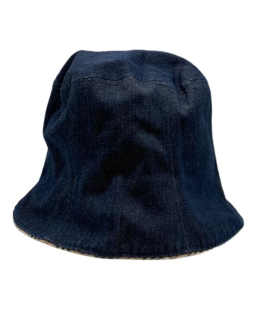 BURBERRY BLUE LABEL（バーバリー ブルー レーベル）BURBERRY BLUE LABEL (バーバリーロンドンブルーレーベル) バケットハット ブルーの古着・服飾アイテム