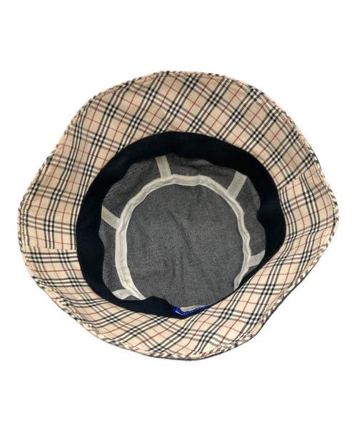 BURBERRY BLUE LABEL（バーバリー ブルー レーベル）BURBERRY BLUE LABEL (バーバリーロンドンブルーレーベル) バケットハット ブルーの古着・服飾アイテム