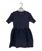 UNITED ARROWS TOKYOユナイテッドアローズトウキョウ）の古着「ペプラムショートスリーブニットセーター」｜ネイビー