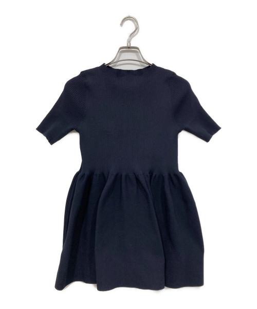 UNITED ARROWS TOKYO（ユナイテッドアローズトウキョウ）UNITED ARROWS TOKYO (ユナイテッドアローズトウキョウ) ペプラムショートスリーブニットセーター ネイビー サイズ:表記なしの古着・服飾アイテム