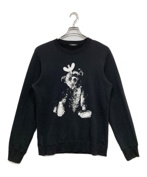 UNDERCOVER（アンダーカバー）UNDERCOVER (アンダーカバー) SWEAT SCREW BEAR UC TOY / ベアプリントスウェット ブラック サイズ:3の古着・服飾アイテム