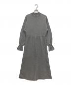 CASA FLINEカーサフライン）の古着「スウェットライクニットドレスワンピース」｜グレー