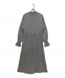 CASA FLINE（カーサフライン）の古着「スウェットライクニットドレスワンピース」｜グレー