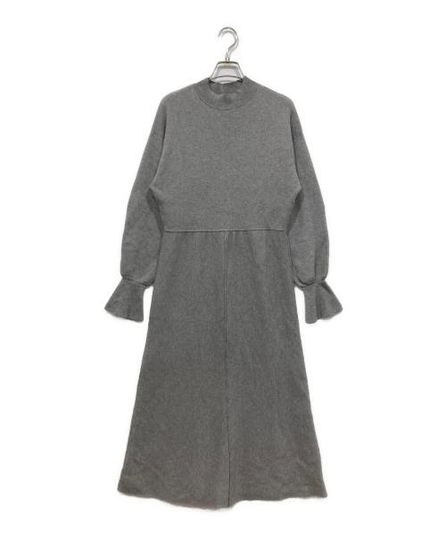 CASA FLINE（カーサフライン）CASA FLINE (カーサフライン) スウェットライクニットドレスワンピース グレー サイズ:Freeの古着・服飾アイテム
