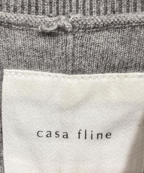 CASA FLINE（カーサフライン）CASA FLINE (カーサフライン) スウェットライクニットドレスワンピース グレー サイズ:Freeの古着・服飾アイテム