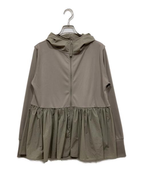 UNFILO（アンフィーロ）UNFILO (アンフィーロ) ペプラムフーディラッシュガード グレー（サンド） サイズ:Mの古着・服飾アイテム