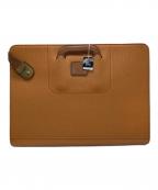 Burberry'sバーバリー）の古着「レザーブリーフケース/ビジネスバッグ」｜ブラウン