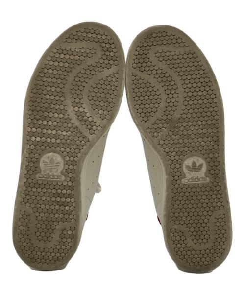 adidas（アディダス）adidas (アディダス) ローカットスニーカー / STANSMITH / スタンスミス ホワイト×レッド サイズ:27.5cmの古着・服飾アイテム