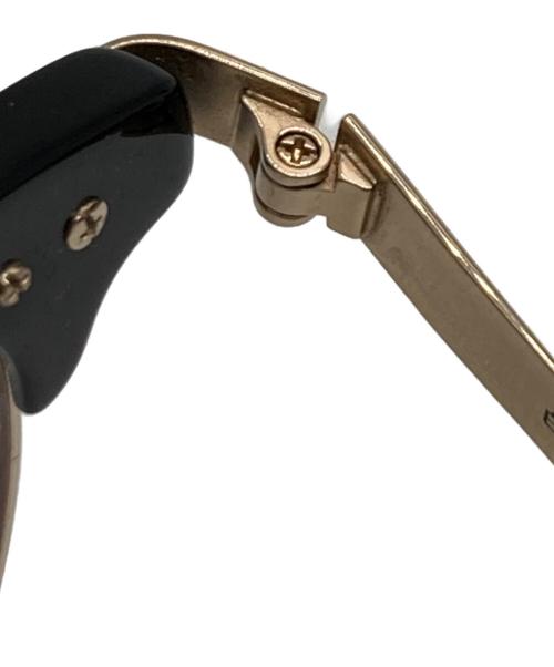 白山眼鏡店（ハクサンガンキョウテン）白山眼鏡店 (ハクサンガンキョウテン) 伊達眼鏡 アンティークゴールド×ブラック サイズ:未記載の古着・服飾アイテム