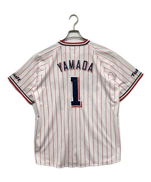 MAJESTIC ATHLETIC（マジェスティック アスレティック）Majestic Athletic (マジェスティック アスレティック) ベースボールシャツ ホワイト サイズ:FREEの古着・服飾アイテム