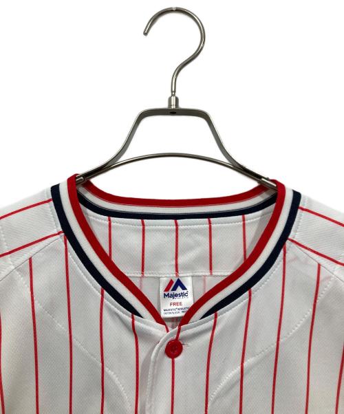 MAJESTIC ATHLETIC（マジェスティック アスレティック）Majestic Athletic (マジェスティック アスレティック) ベースボールシャツ ホワイト サイズ:FREEの古着・服飾アイテム