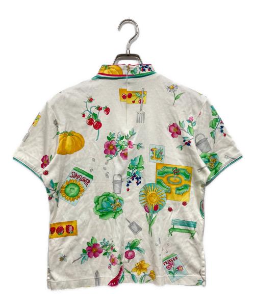 LAONARD（レオナード）LAONARD (レオナード) 総柄ハイネックカットソー ホワイト サイズ:Mの古着・服飾アイテム