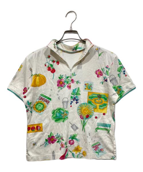 LAONARD（レオナード）LAONARD (レオナード) 総柄ハイネックカットソー ホワイト サイズ:Mの古着・服飾アイテム