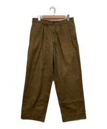 BLURHMS（ブラームス）の古着「SUPER SURGE WIDE SLACKS / スラックスパンツ」｜オリーブ