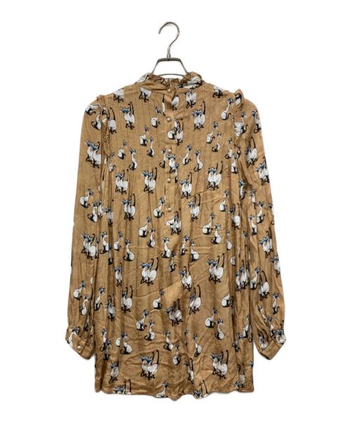 d'zzit（ディジット）d'zzit (ディジット) Disney (ディズニー) コラボブラウス ブラウン サイズ:XSの古着・服飾アイテム