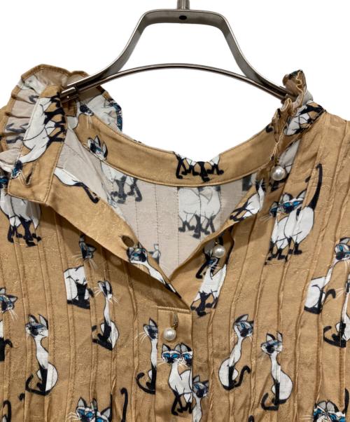 d'zzit（ディジット）d'zzit (ディジット) Disney (ディズニー) コラボブラウス ブラウン サイズ:XSの古着・服飾アイテム