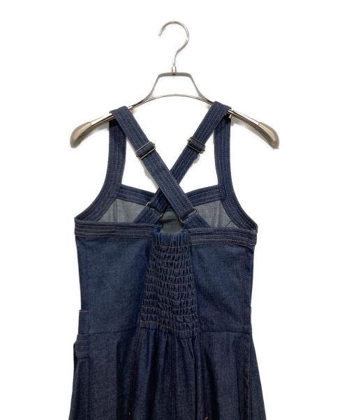 Lily Brown（リリーブラウン）Lily Brown (リリーブラウン) 異素材ドッキングワンピース インディゴ サイズ:1の古着・服飾アイテム