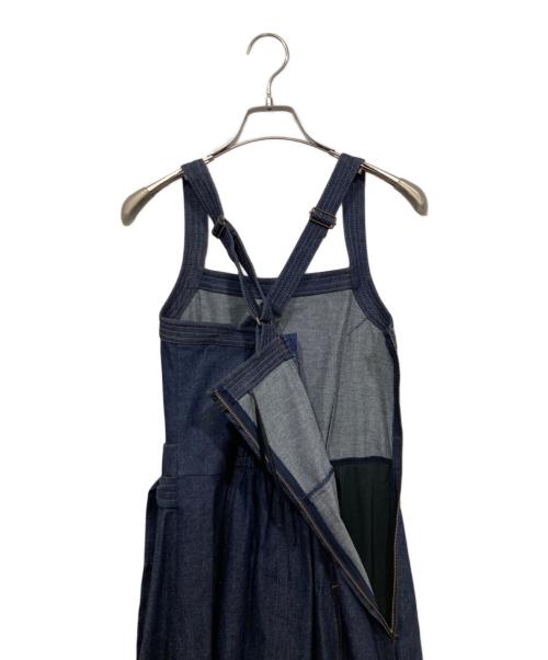 Lily Brown（リリーブラウン）Lily Brown (リリーブラウン) 異素材ドッキングワンピース インディゴ サイズ:1の古着・服飾アイテム