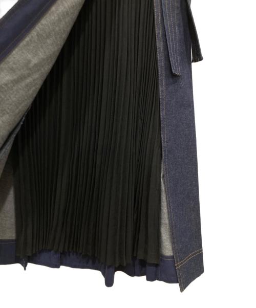 Lily Brown（リリーブラウン）Lily Brown (リリーブラウン) 異素材ドッキングワンピース インディゴ サイズ:1の古着・服飾アイテム