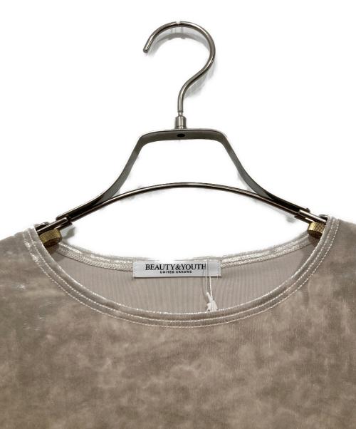 BEAUTY&YOUTH（ビューティーアンドユース）BEAUTY&YOUTH (ビューティーアンドユース) ベロアカットソー ベージュ サイズ:Freeの古着・服飾アイテム