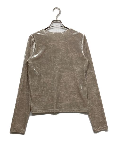 BEAUTY&YOUTH（ビューティーアンドユース）BEAUTY&YOUTH (ビューティーアンドユース) ベロアカットソー ベージュ サイズ:Freeの古着・服飾アイテム