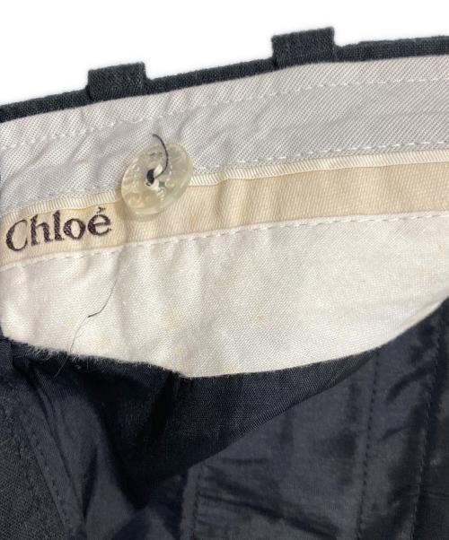 Chloe（クロエ）Chloe (クロエ) リネン混パンツ ブラック サイズ:38の古着・服飾アイテム