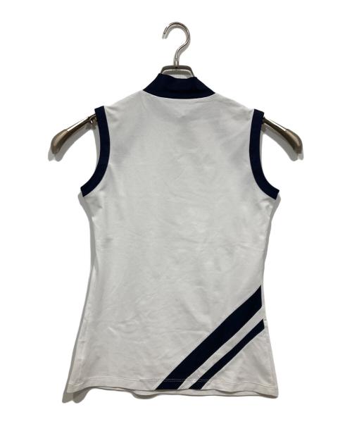 DESCENTE（デサント）DESCENTE (デサント) 鹿の子モックネックスリーブレスシャツ ホワイト サイズ:Lの古着・服飾アイテム