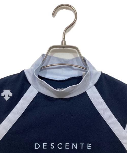 DESCENTE（デサント）DESCENTE (デサント) 鹿の子モックネックスリーブレスシャツ / ソロテックス CoolistD－Tec ネイビー サイズ:Lの古着・服飾アイテム