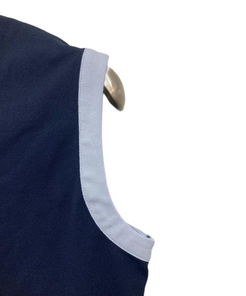 DESCENTE（デサント）DESCENTE (デサント) 鹿の子モックネックスリーブレスシャツ / ソロテックス CoolistD－Tec ネイビー サイズ:Lの古着・服飾アイテム