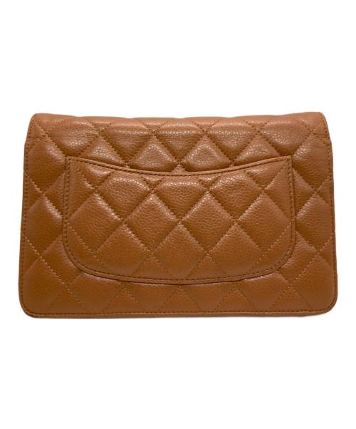 CHANEL（シャネル）CHANEL (シャネル) ウォレットチェーンショルダーバッグ マトラッセ ブラウンの古着・服飾アイテム