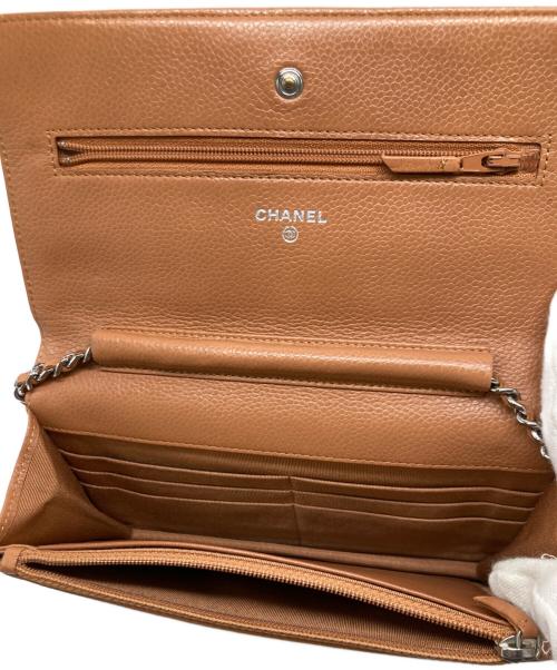 CHANEL（シャネル）CHANEL (シャネル) ウォレットチェーンショルダーバッグ マトラッセ ブラウンの古着・服飾アイテム