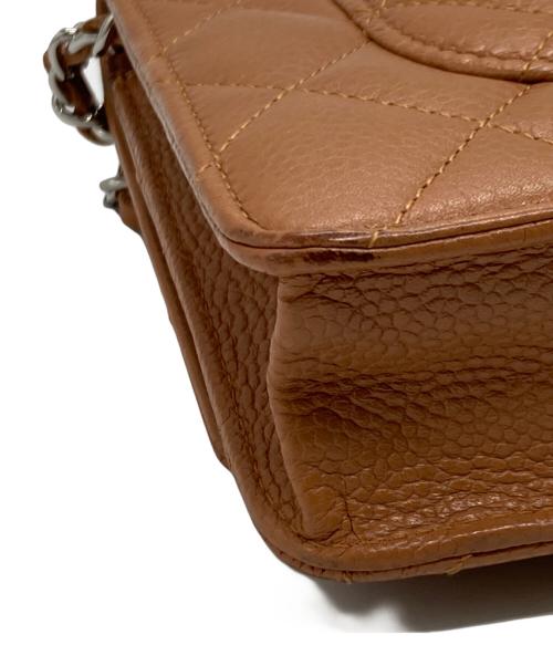 CHANEL（シャネル）CHANEL (シャネル) ウォレットチェーンショルダーバッグ マトラッセ ブラウンの古着・服飾アイテム