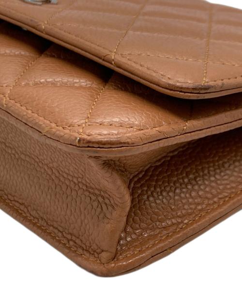 CHANEL（シャネル）CHANEL (シャネル) ウォレットチェーンショルダーバッグ マトラッセ ブラウンの古着・服飾アイテム