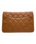 CHANEL (シャネル) ウォレットチェーンショルダーバッグ マトラッセ ブラウン：200000円