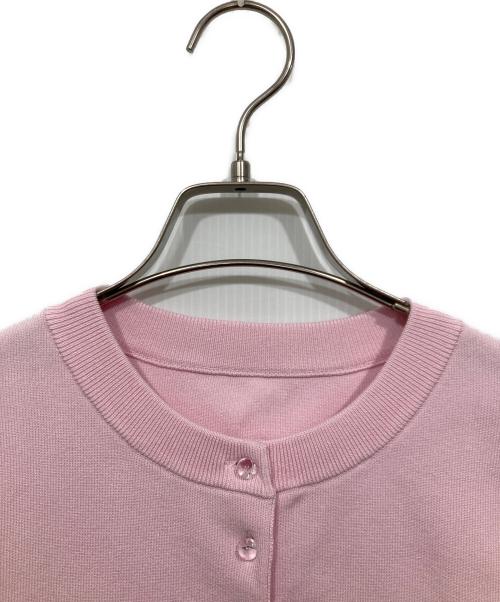 Adam et Rope（アダム エ ロペ）Adam et Rope (アダム エ ロペ) クールタッチニットカーディガン ピンク サイズ:Fの古着・服飾アイテム