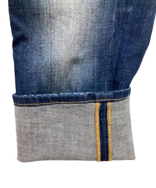 DSQUARED2（ディースクエアード）DSQUARED2 (ディースクエアード) ペイント加工 ストレッチ ボタンフライ デニム パンツ ブルー サイズ:48の古着・服飾アイテム