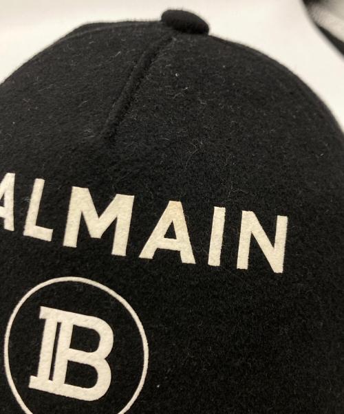 BALMAIN（バルマン）BALMAIN (バルマン) ウールロゴキャップ ブラック サイズ:TUの古着・服飾アイテム