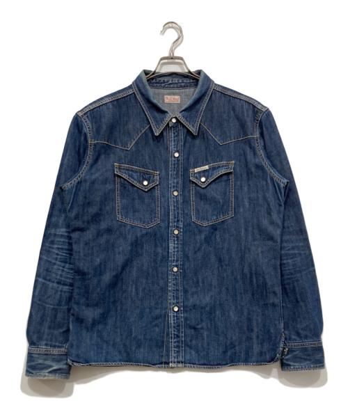 THE FLAT HEAD（ザ・フラットヘッド）THE FLAT HEAD (ザ・フラットヘッド) デニムウエスタンシャツ インディゴ サイズ:42Wの古着・服飾アイテム