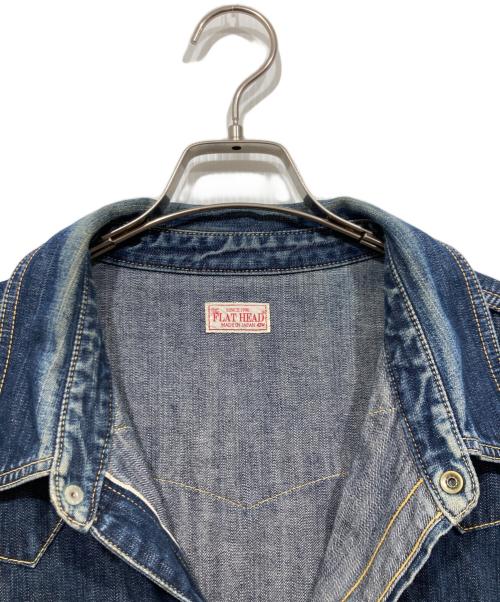 THE FLAT HEAD（ザ・フラットヘッド）THE FLAT HEAD (ザ・フラットヘッド) デニムウエスタンシャツ インディゴ サイズ:42Wの古着・服飾アイテム